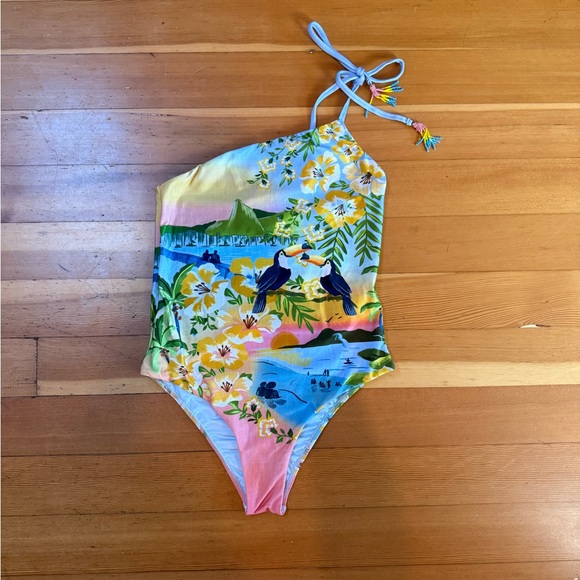 FARM Rio Multicolor Tropical One Piece Swimsuit - Picture 1 of 6